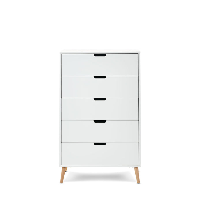 Obaby Maya Tall Boy Chest of Drawers White