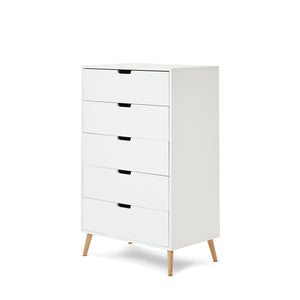 Obaby Maya Tall Boy Chest of Drawers White Side