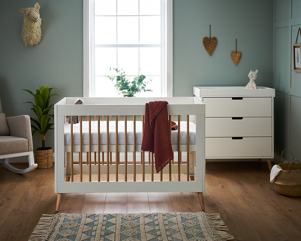 Obaby Maya Mini 2 Piece Room Set - White In Room