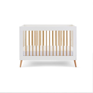 Obaby Maya 2 Piece Room Set - White Cot Front View