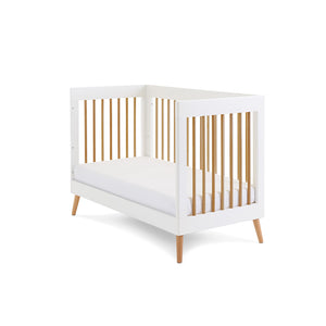 Obaby Maya Mini Cot Bed White Open