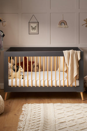 Obaby Maya 3 Piece Room Set - Slate Cot In Room