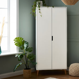 Obaby Maya Double Wardrobe – White In Room