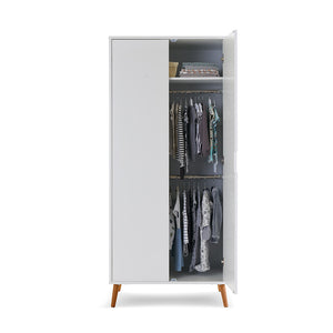 Obaby Maya Double Wardrobe – White Door Open