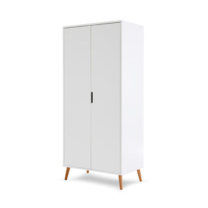 Obaby Maya Double Wardrobe – White Side View