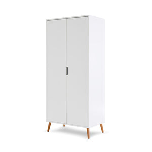 Obaby Maya 3 Piece Room Set - White Wardrobe Side View