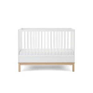 Obaby Astrid Mini Cot Bed - White - Front Low 