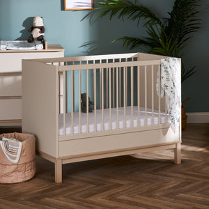 Obaby Astrid Mini Cot Bed - Satin - In Room Side